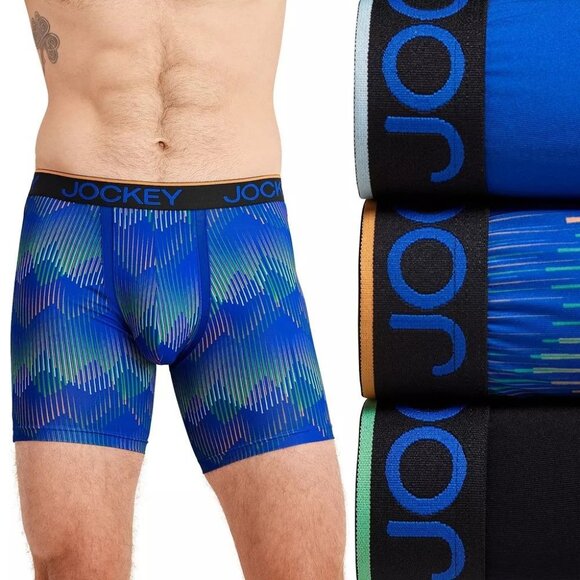 Jockey Everyday Active Boxer Briefs 3-Pack Microfiber Chafe Proof Pouch NEW XL - Picture 1 of 6